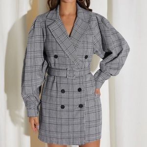 Puff sleeve blazer dress